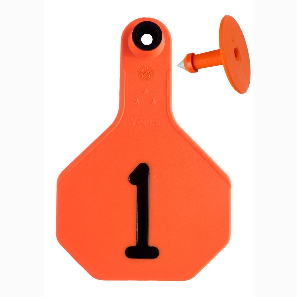 Y-Tex Orange All-American 3* Medium 2-Pc Ear Tags, #1-25