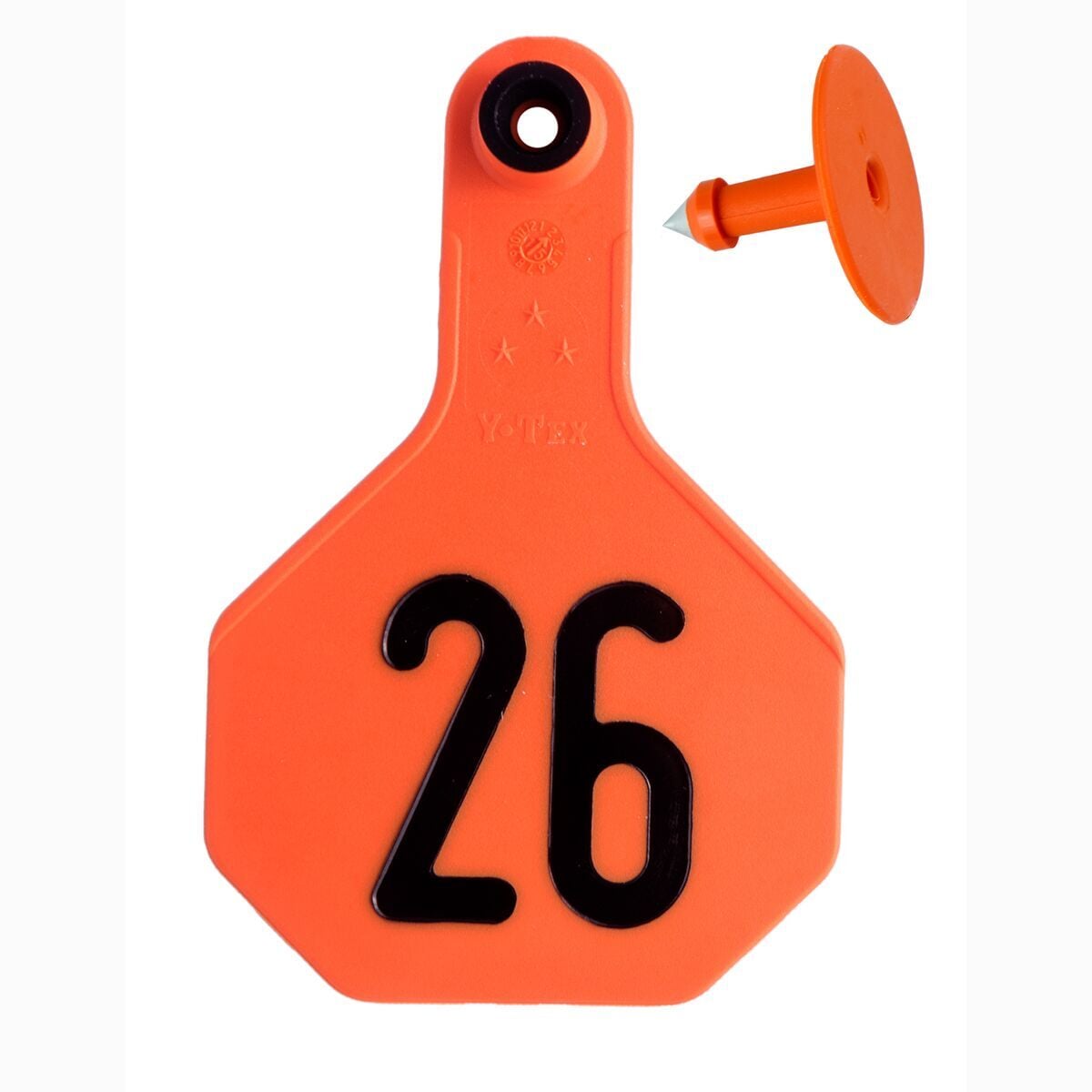 Y-Tex Orange All-American 3* Medium 2-Pc Ear Tags, #26-50