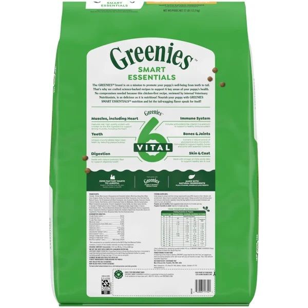 Greenies Smart Essentials Puppy High Protein Real Chicken & Brown Rice Dog Food, 27-Lb