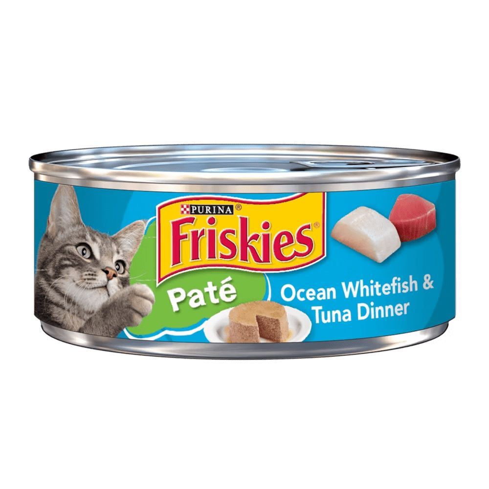 Purina Friskies Paté Ocean Whitefish & Tuna Dinner Wet Cat Food, 5.5-Oz