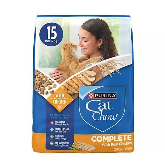 Purina Cat Chow Complete High Protein Dry Cat Food with Real Chicken, 15 lb.