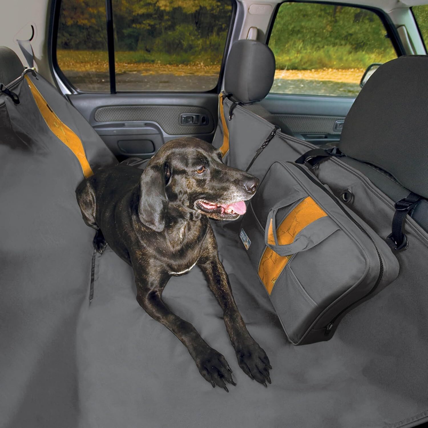 Kurgo Charcoal Gray Wander Dog Hammock Car Seat Cover, 55-In