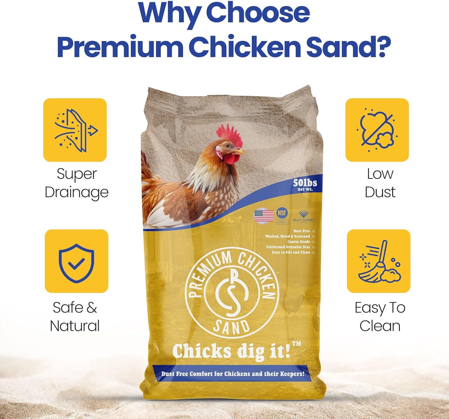 Premium Chicken Sand, 50-Lb