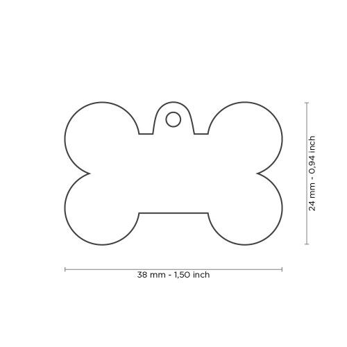 MyFamily Bronx Big Rhombus Bone ID Tag in Silver