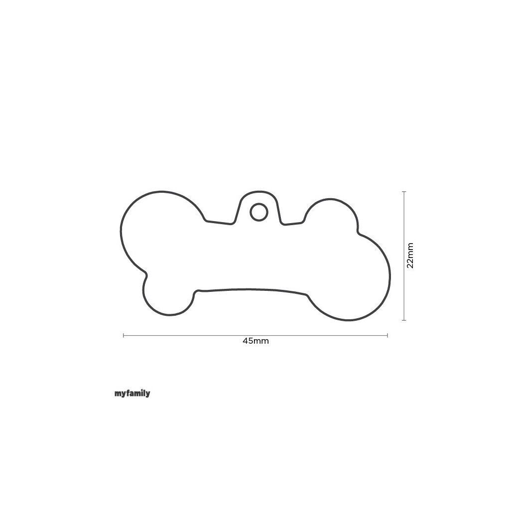 MyFamily Classic XL White Bone ID Tag