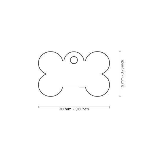 MyFamily Basic Small Aluminum Black Bone ID Tag
