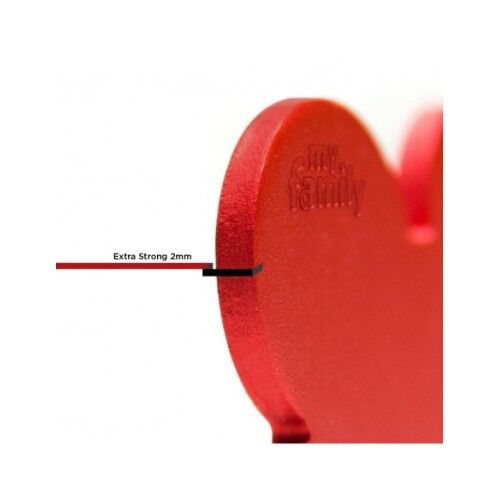 MyFamily Basic XL Aluminum Red Bone ID Tag