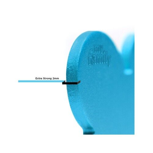 MyFamily Basic XL Aluminum Light Blue Bone ID Tag