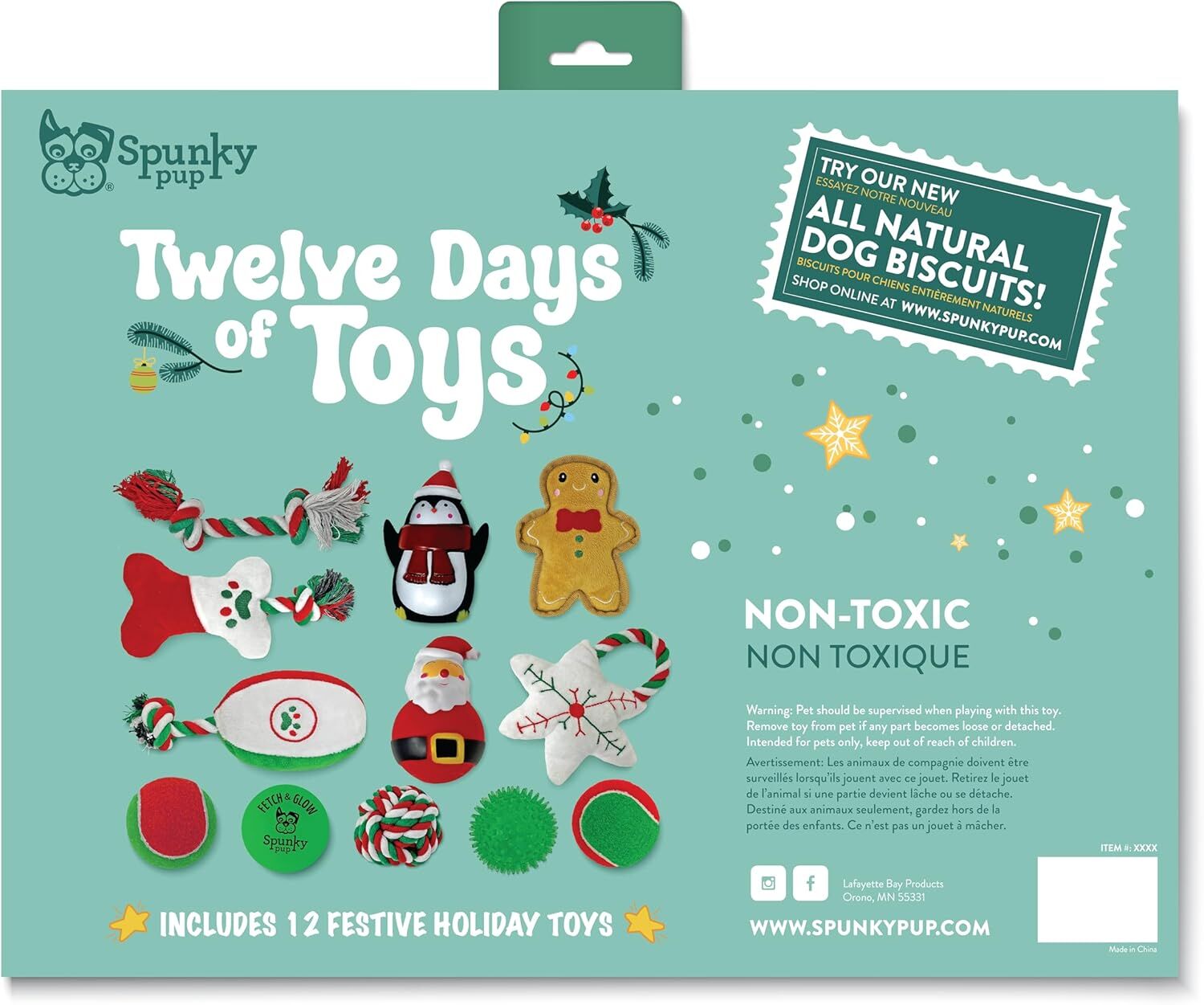 Spunky Pup Twelve Days Of Toys Advent Calendar For Dogs
