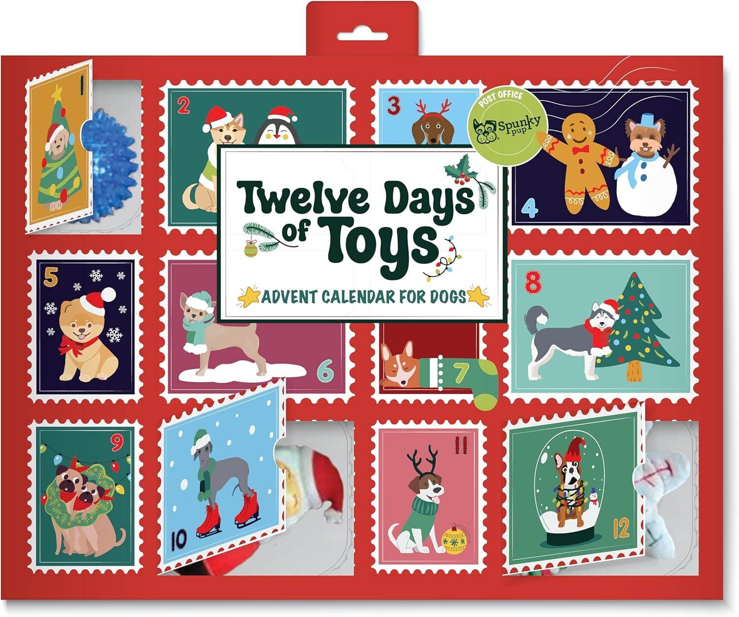 Spunky Pup Twelve Days Of Toys Advent Calendar For Dogs