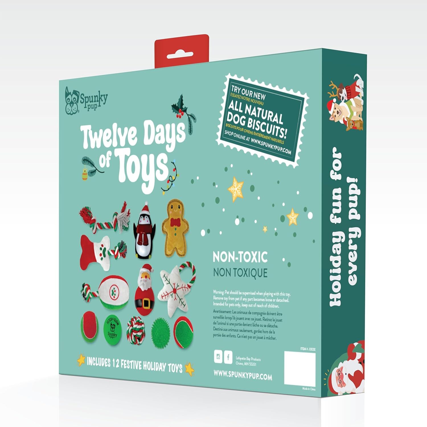 Spunky Pup Twelve Days Of Toys Advent Calendar For Dogs