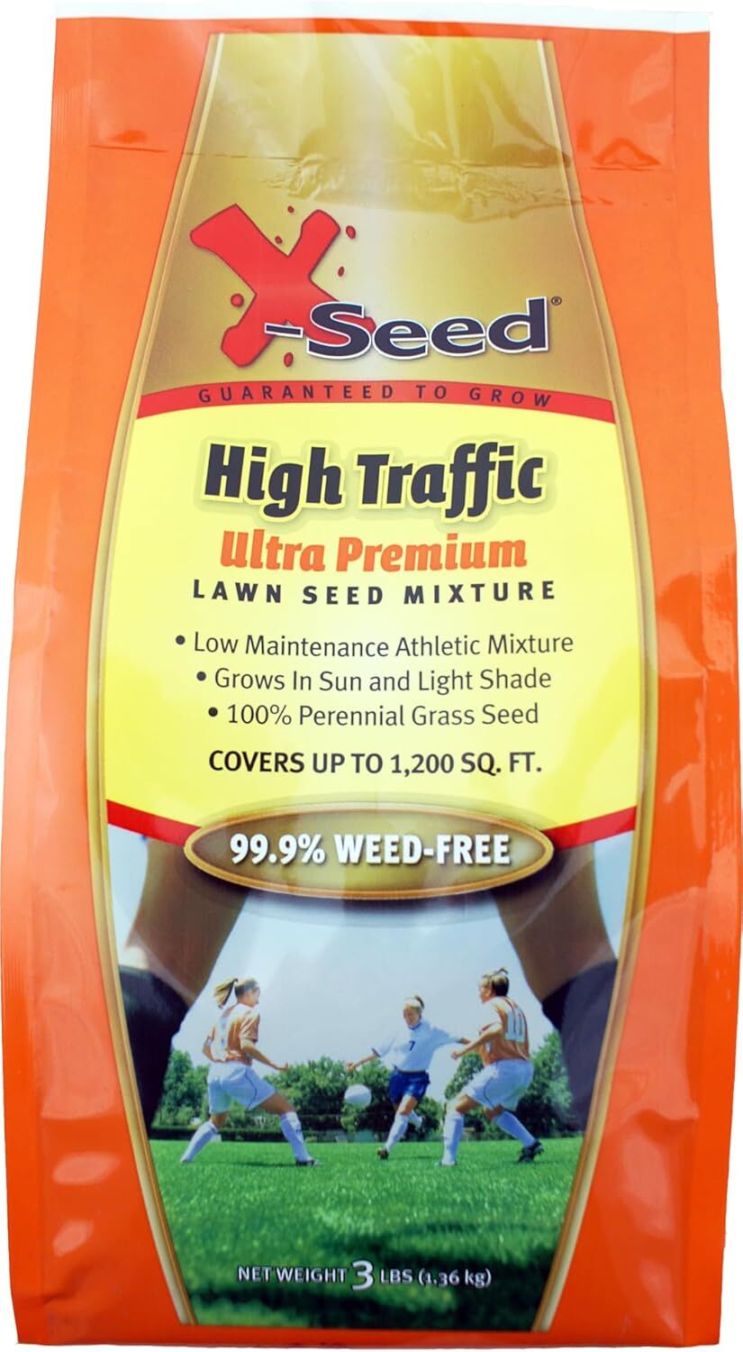 X-Seed Ultra Premium High Traffic Lawn Seed Mixture, 3-Lb