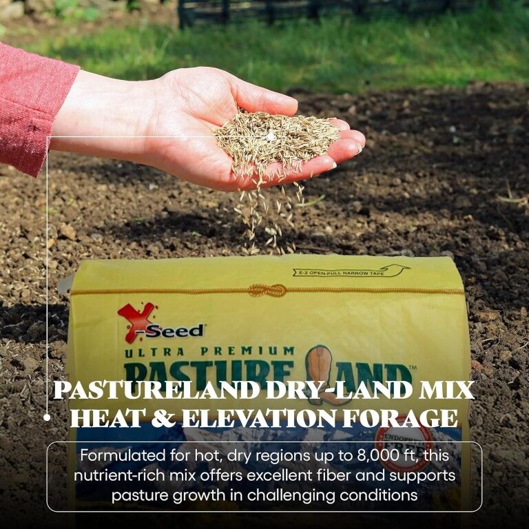 X-Seed Ultra Premium Pastureland Dry-Land Premium Forage Seed Mix, 25-Lb