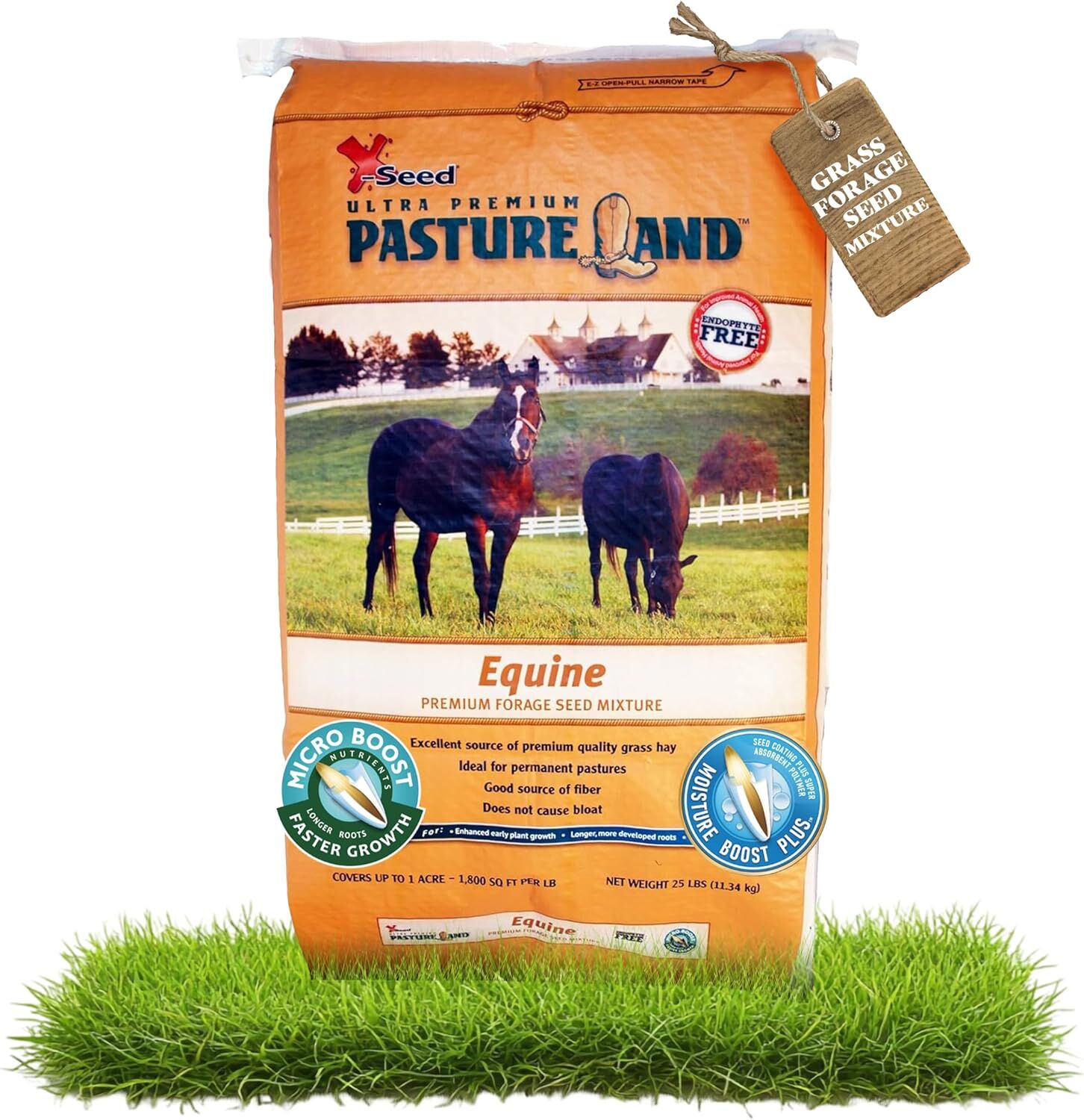 X-Seed Ultra Premium Pastureland Equine Premium Forage Seed Mix, 50-Lb