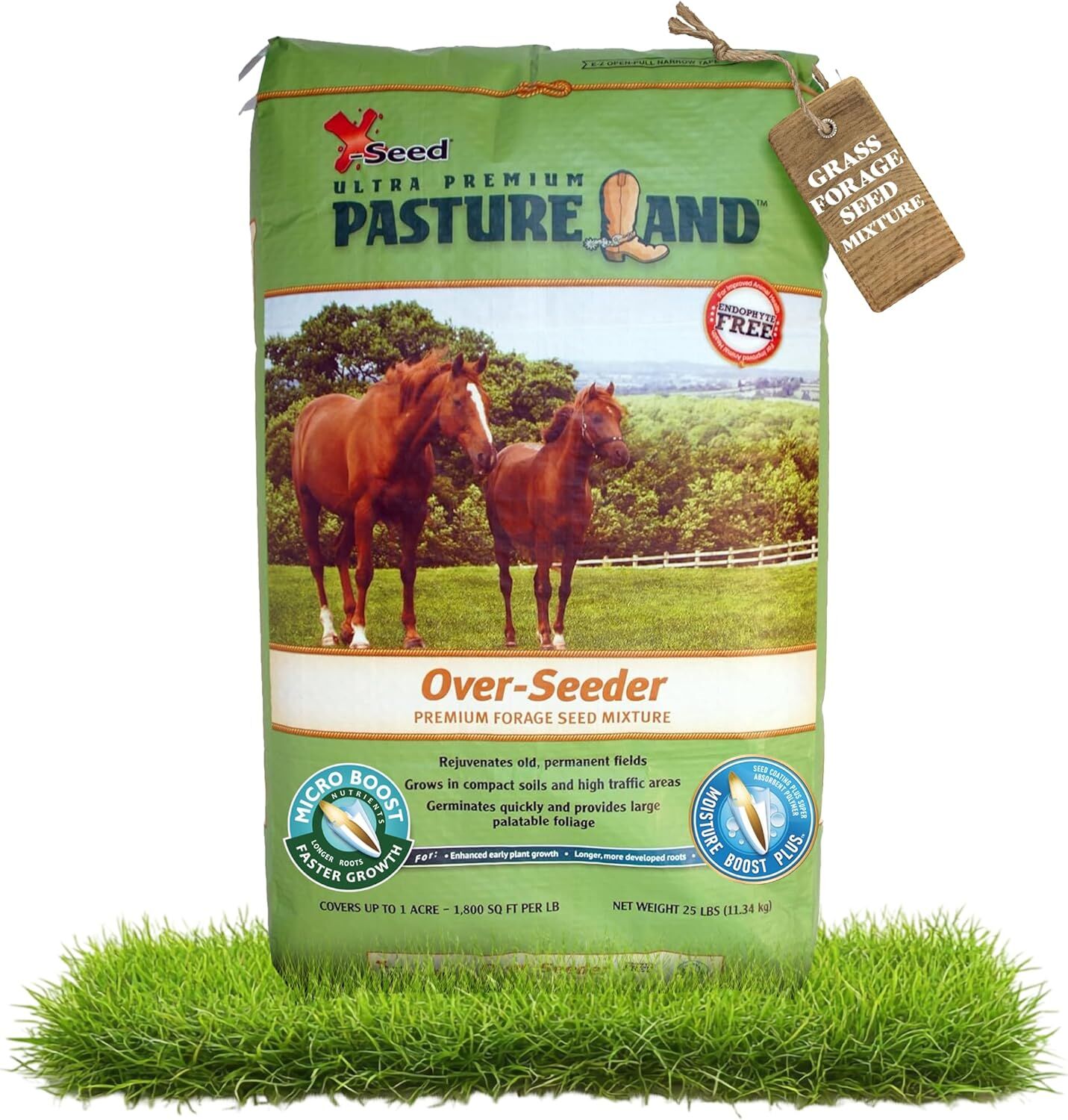 X-Seed Ultra Premium Pastureland Over-Seeder Premium Forage Seed Mix, 50-Lb