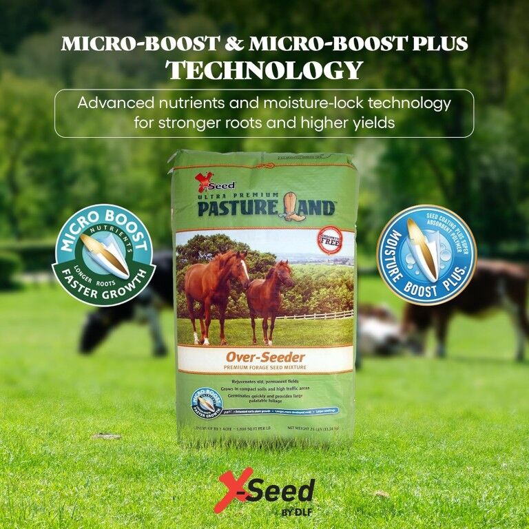 X-Seed Ultra Premium Pastureland Over-Seeder Premium Forage Seed Mix, 50-Lb