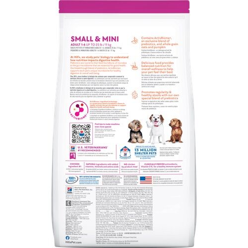Hill's Science Diet Adult Perfect Digestion Small & Mini Chicken & Brown Rice Recipe Dog Food, 12-Lb