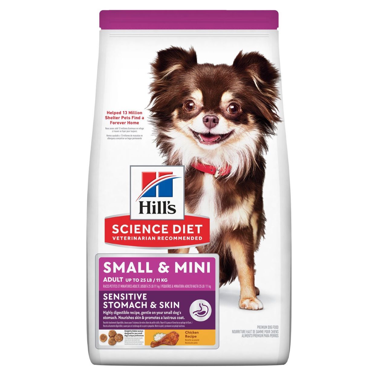 Hill's Science Diet Adult Sensitive Stomach & Skin Small & Mini Chicken Recipe Dog Food, 4-Lb