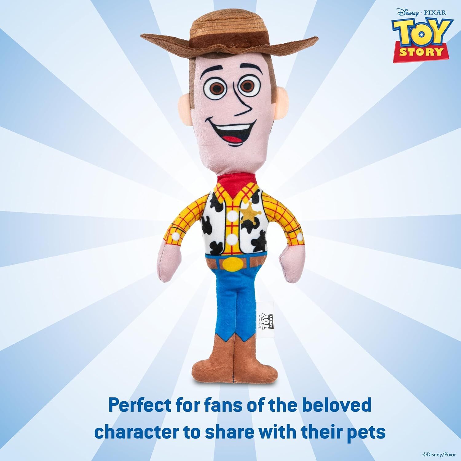 Disney Pixar’s Woody Woofin' Squeaker Dog Toy, 9-In