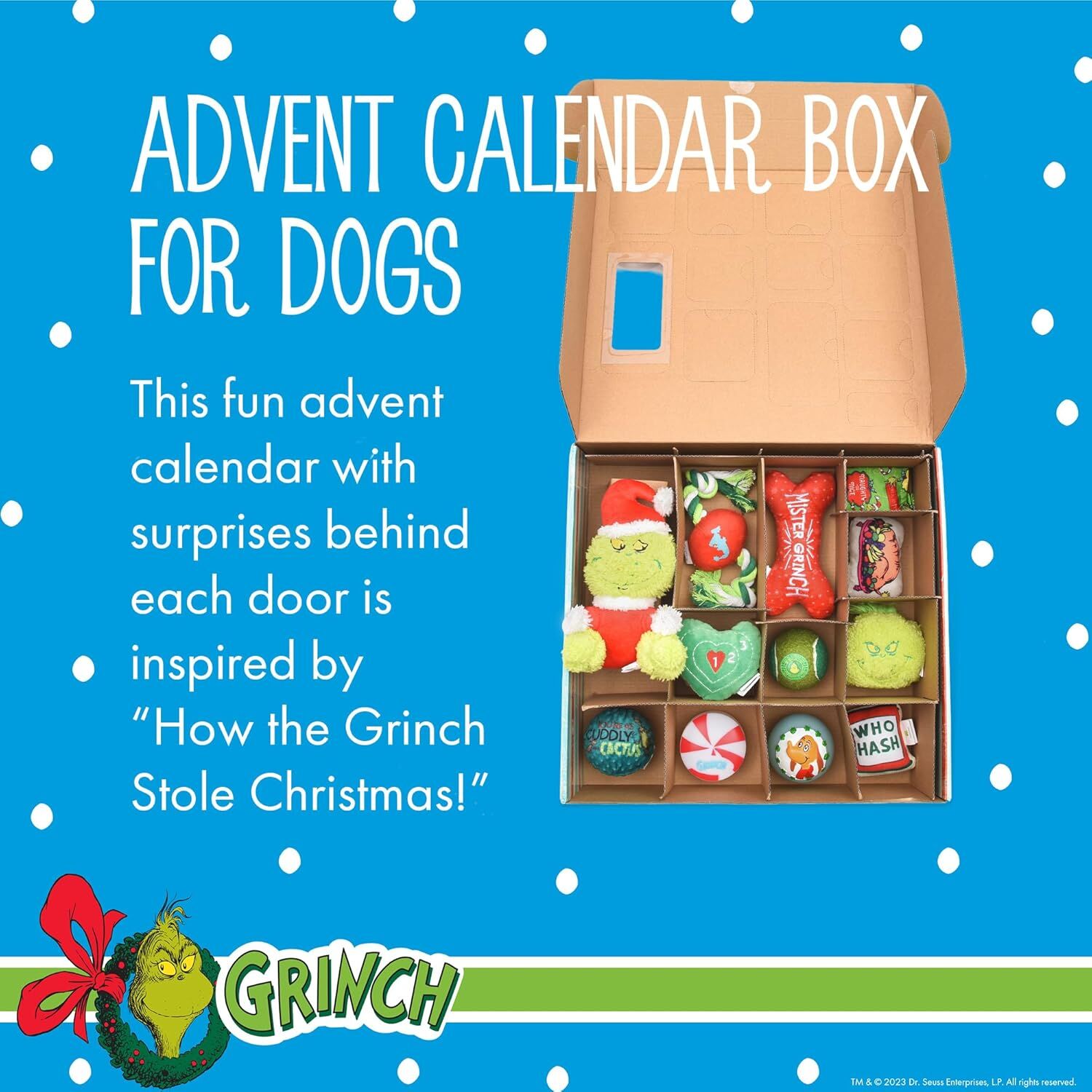 Dr. Seuss For Pets How the Grinch Stole Christmas Dog Advent Calendar