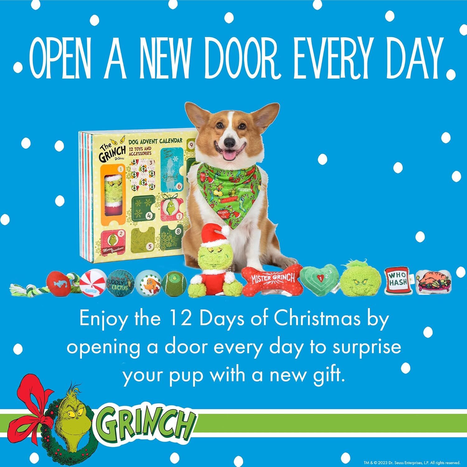 Dr. Seuss For Pets How the Grinch Stole Christmas Dog Advent Calendar