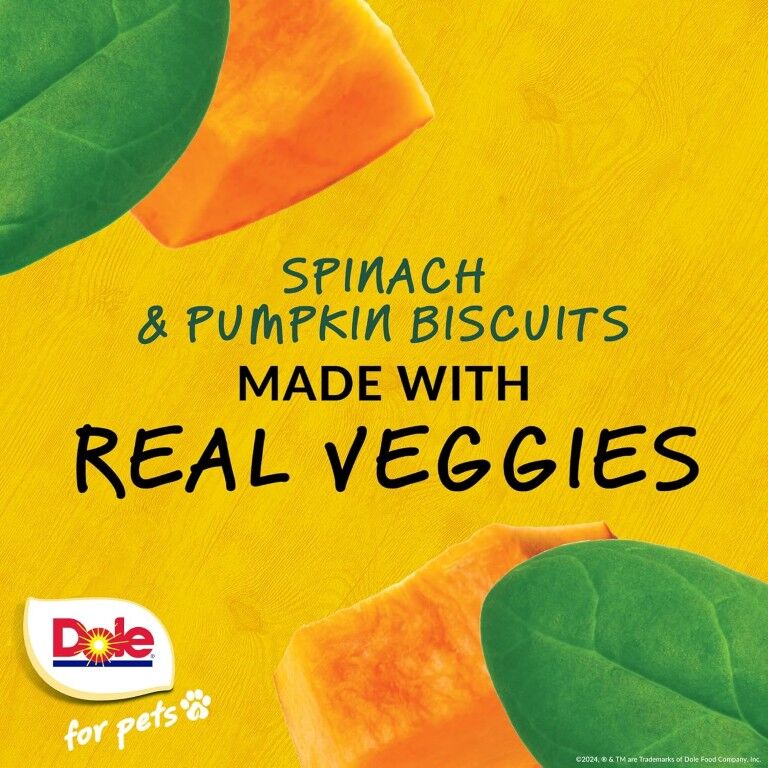 Dole For Pets Freshly Fetched Spinach & Pumpkin Dog Biscuits, 7-Oz