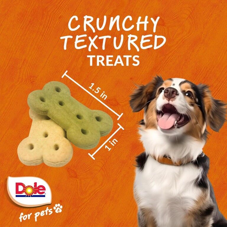 Dole For Pets Freshly Fetched Spinach & Pumpkin Dog Biscuits, 7-Oz