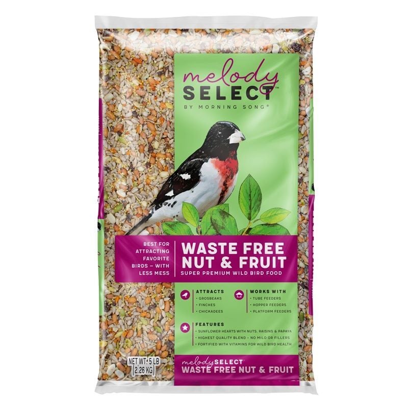 Melody Select Waste Free Nut & Fruit Bird Seed, 5-Lb
