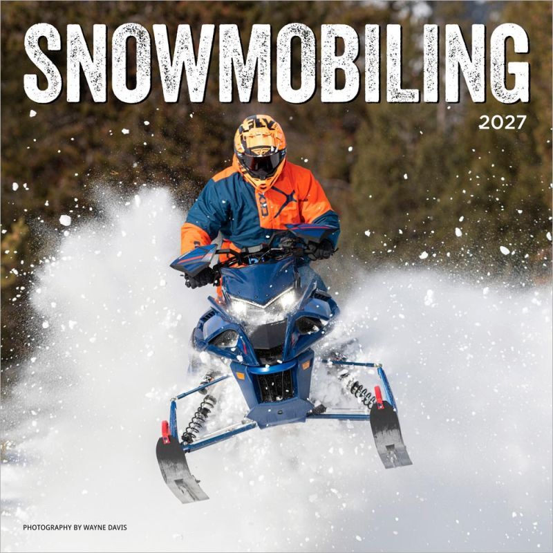 Brown Trout Publishers Snowmobiling 2027 Monthly Calendar, 12 in. x 24 in.