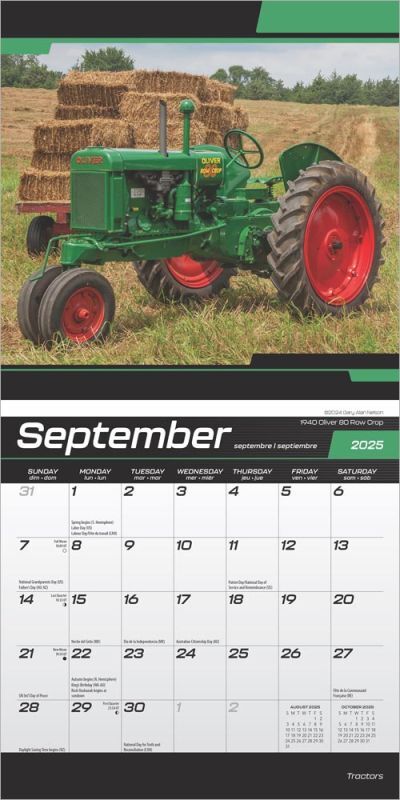 Brown Trout Publisher 2025 Tractors Monthly Mini Wall Calendar, 7-In x 14-In