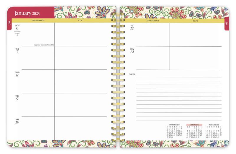 Brown Trout Publisher 2025 Tuscan Delight Weekly Desk Planner, 6-In x 7.75-In