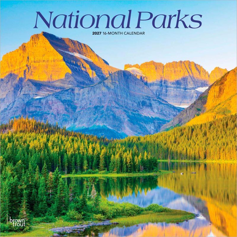 Brown Trout Publishers National Parks 2027 Monthly Square Wall Calendar, 12 in. x 24 in.