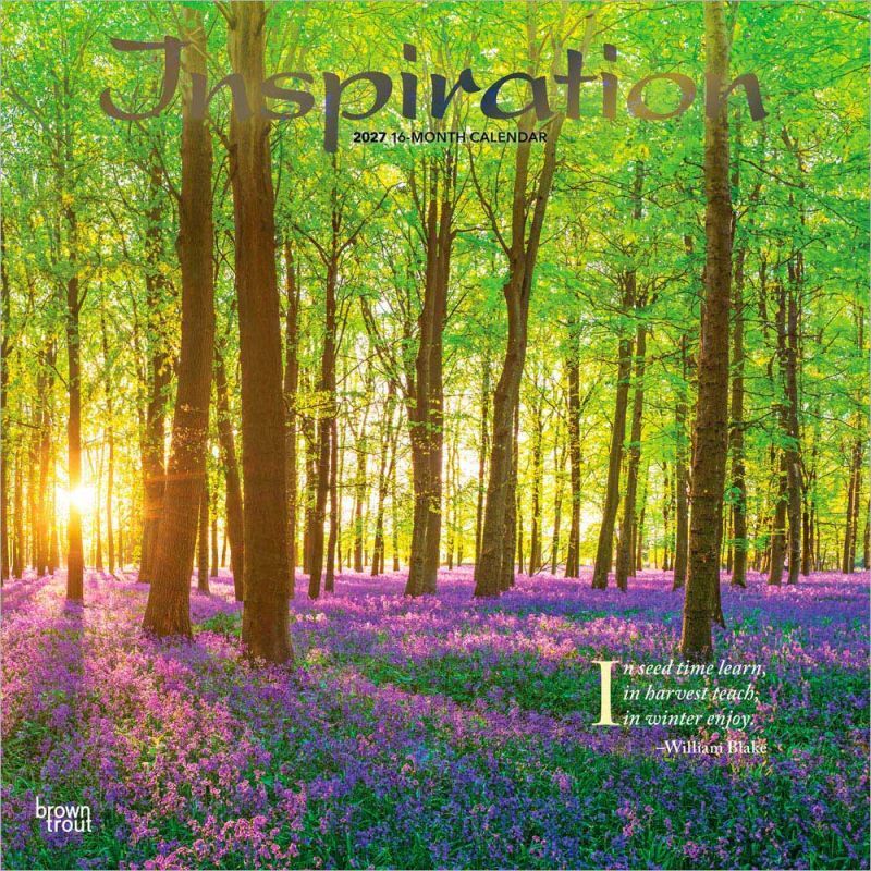Brown Trout Publishers Inspiration 2027 Monthly Square Wall Calendar, 12 in. x 24 in.