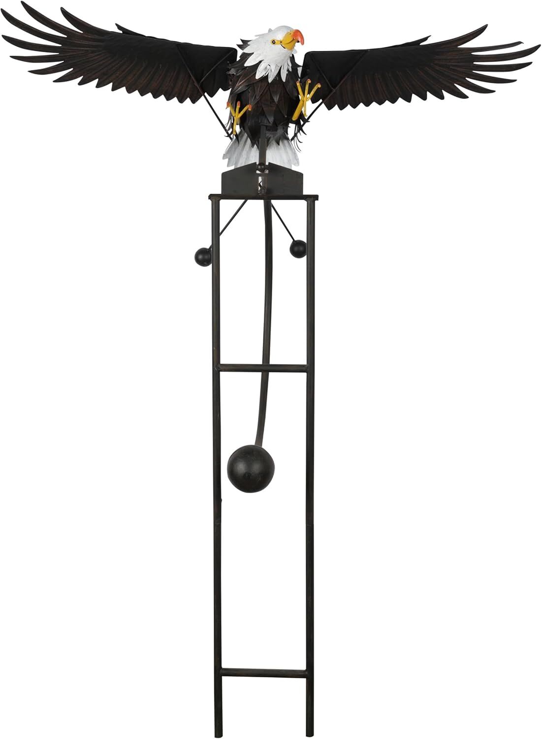Alpine  Metal Rocking Eagle Patriotic Decor Garden Stake, 56-In