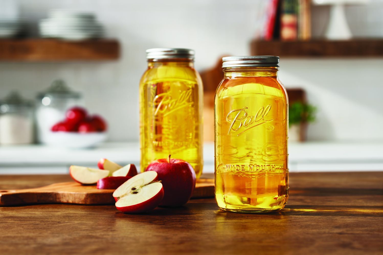 Ball Mason Jars & Lids, Wide Mouth, 64-Oz, 6-Pk