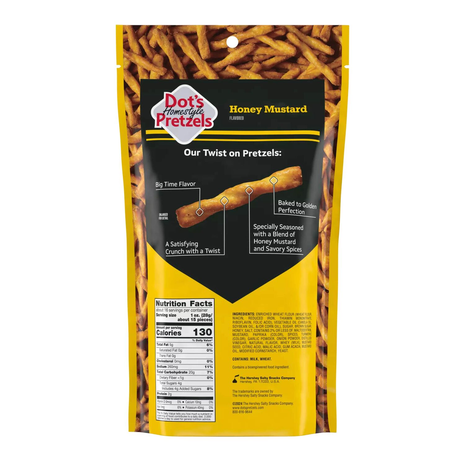 Dot's Homestyle Pretzels Honey Mustard Seasoned Pretzel Twists, 16-Oz