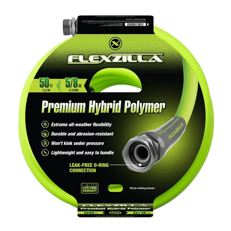 Flexzilla ZillaGreen Garden Hose 150 PSI, 5/8-In x 50-Ft