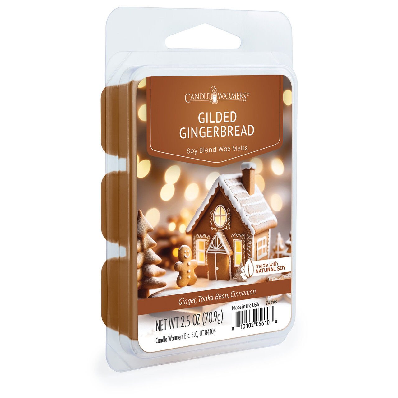 Candle Warmers Gilded Gingerbread Classic Wax Melts, 2.5-Oz