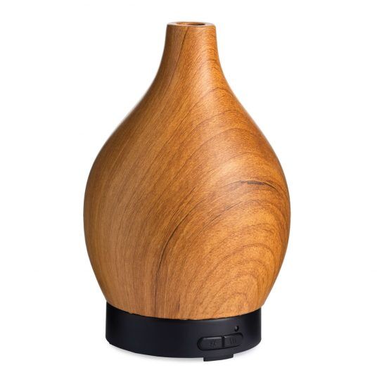 Candle Warmers Woodgrain Vase Medium Ultra Sonic Diffuser