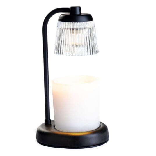 Candle Warmers Fluted Glass Black Candle Warmer Lamp