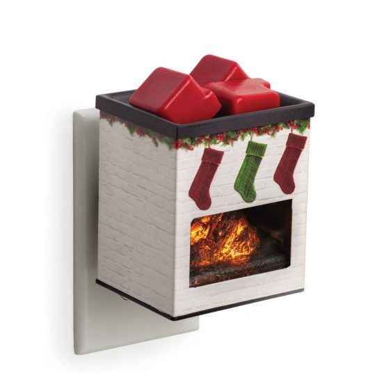 Candle Warmers Holiday Fireplace Pluggable Fragrance Warmer