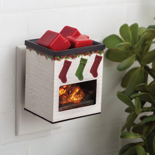 Candle Warmers Holiday Fireplace Pluggable Fragrance Warmer