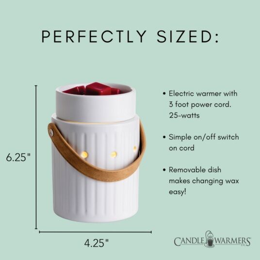 Candle Warmers Leather Handle Illumination Fragrance Warmer