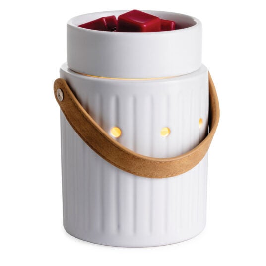Candle Warmers Leather Handle Illumination Fragrance Warmer