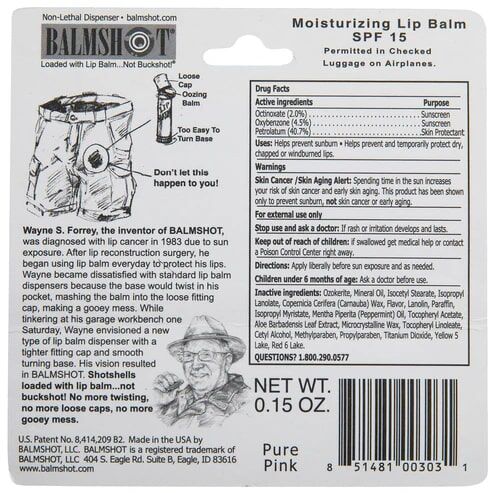 Balmshot Pure Pink Vanilla Mint Lip Balm