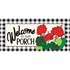 Evergreen Welcome To Our Porch Geraniums Sassafras Switch Mat - Red