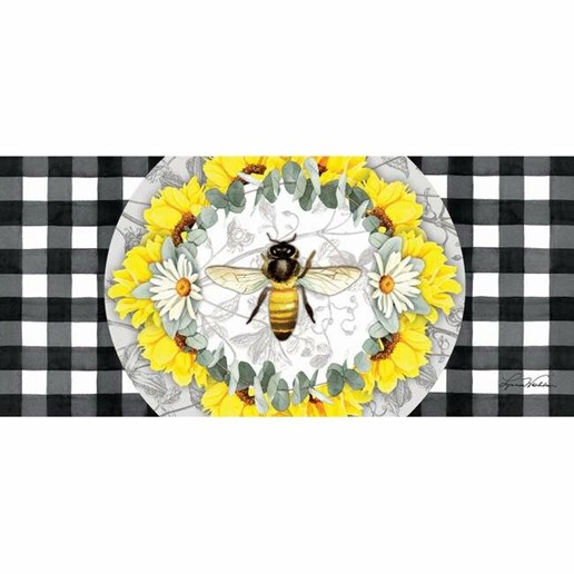 Evergreen Honey Bee And Flowers Sassafras Switch Mat