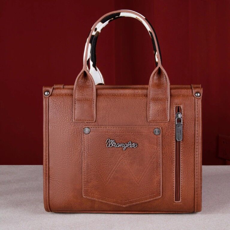 Montana West Wrangler Cow Print Medium Crossbody Tote