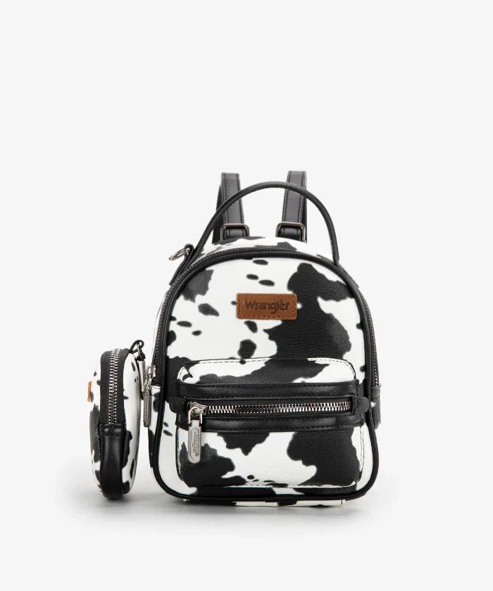 Montana West Wrangler Cow Print Mini Backpack