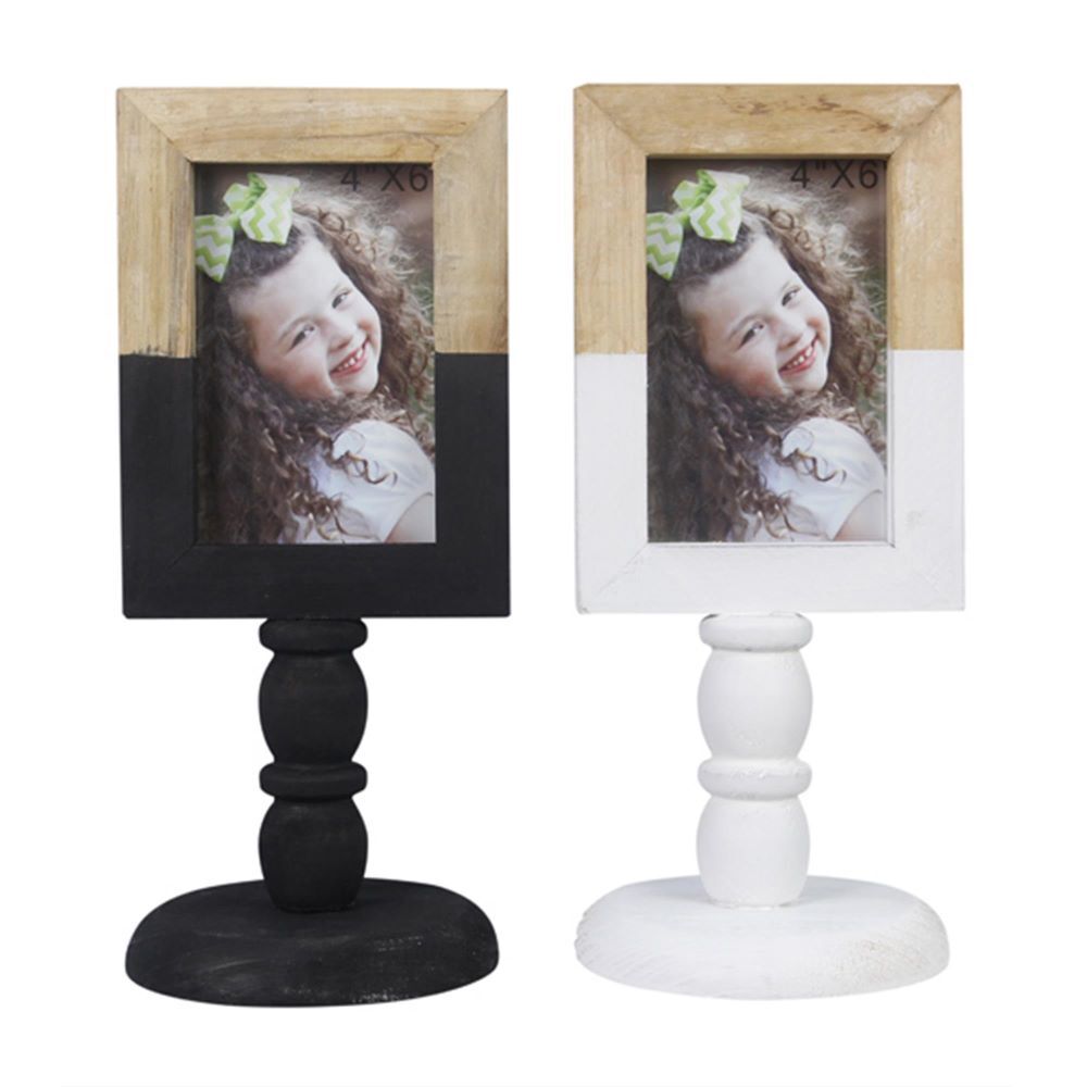 Young's Inc Wood Photo Frame on Pedestal Assortment, 4-In x 6-In